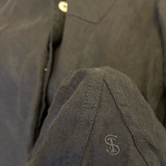 Todd Snyder x Baird McNutt Slim Sea Soft Irish Linen Point Collar Shirt - Picture 6 of 6